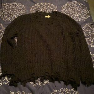 Distressed sweater